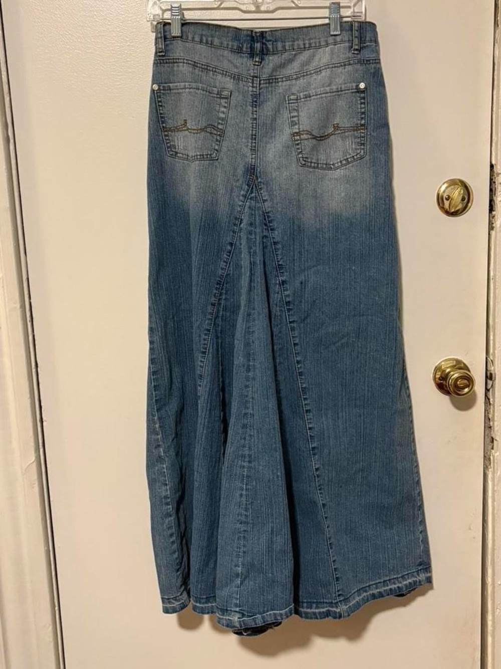 Vintage Y2K super‎ cool denim maxi skirt size 5 - Picture 4 of 5